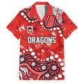 Personalized St. George Illawarra Dragons Hawaiian Shirt Aboriginal Pattern with Graffiti Style Design