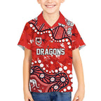Personalized St. George Illawarra Dragons Hawaiian Shirt Aboriginal Pattern with Graffiti Style Design