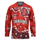 Personalized St. George Illawarra Dragons Hockey Jersey Aboriginal Pattern with Graffiti Style Design