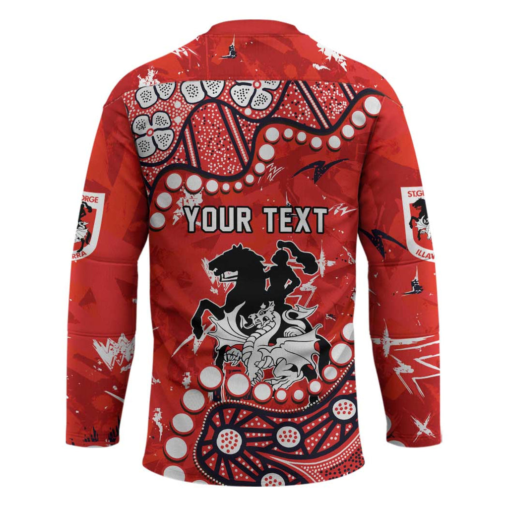Personalized St. George Illawarra Dragons Hockey Jersey Aboriginal Pattern with Graffiti Style Design