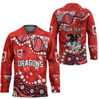 Personalized St. George Illawarra Dragons Hockey Jersey Aboriginal Pattern with Graffiti Style Design