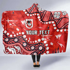 Personalized St. George Illawarra Dragons Hooded Blanket Aboriginal Pattern with Graffiti Style Design