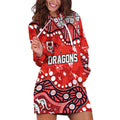 Personalized St. George Illawarra Dragons Hoodie Dress Aboriginal Pattern with Graffiti Style Design