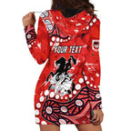 Personalized St. George Illawarra Dragons Hoodie Dress Aboriginal Pattern with Graffiti Style Design