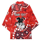 Personalized St. George Illawarra Dragons Kimono Aboriginal Pattern with Graffiti Style Design