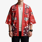 Personalized St. George Illawarra Dragons Kimono Aboriginal Pattern with Graffiti Style Design