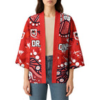 Personalized St. George Illawarra Dragons Kimono Aboriginal Pattern with Graffiti Style Design
