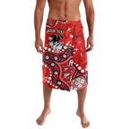 Personalized St. George Illawarra Dragons Lavalava Aboriginal Pattern with Graffiti Style Design