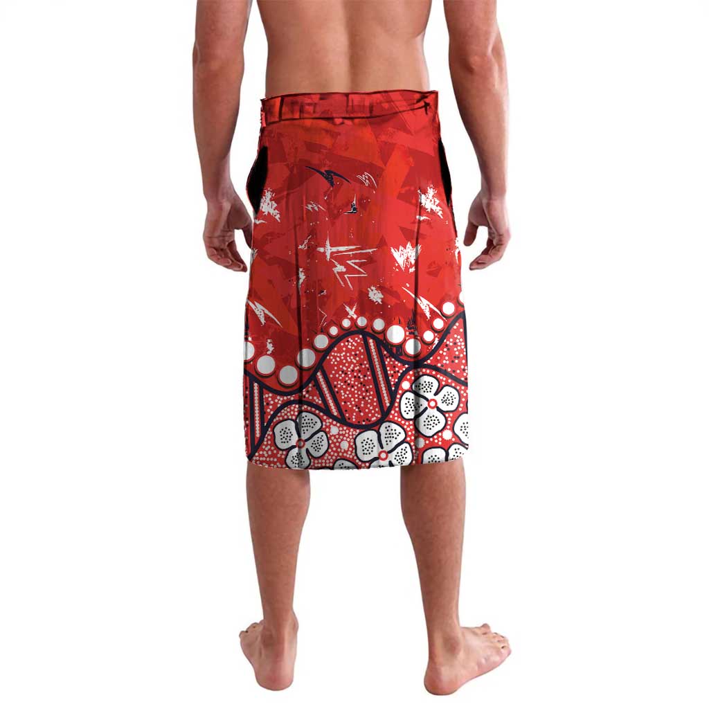 Personalized St. George Illawarra Dragons Lavalava Aboriginal Pattern with Graffiti Style Design