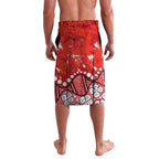 Personalized St. George Illawarra Dragons Lavalava Aboriginal Pattern with Graffiti Style Design