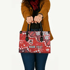 Personalized St. George Illawarra Dragons Leather Bag Aboriginal Pattern with Graffiti Style Design