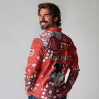 Personalized St. George Illawarra Dragons Long Sleeve Polo Shirt Aboriginal Pattern with Graffiti Style Design