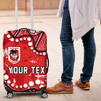 Personalized St. George Illawarra Dragons Luggage Cover Aboriginal Pattern with Graffiti Style Design