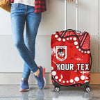 Personalized St. George Illawarra Dragons Luggage Cover Aboriginal Pattern with Graffiti Style Design