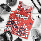 Personalized St. George Illawarra Dragons Men Tank Top Aboriginal Pattern with Graffiti Style Design