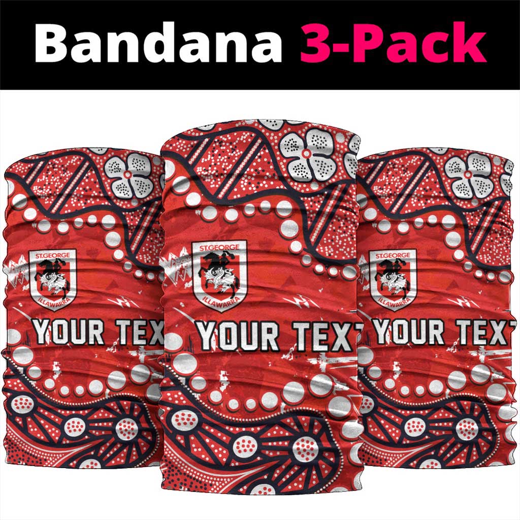 Personalized St. George Illawarra Dragons Neck Gaiter Aboriginal Pattern with Graffiti Style Design