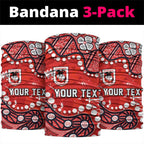 Personalized St. George Illawarra Dragons Neck Gaiter Aboriginal Pattern with Graffiti Style Design