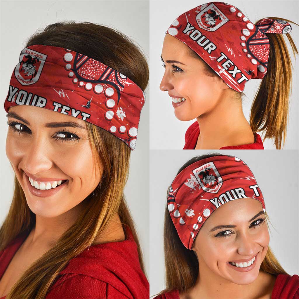Personalized St. George Illawarra Dragons Neck Gaiter Aboriginal Pattern with Graffiti Style Design