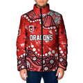 Personalized St. George Illawarra Dragons Padded Jacket Aboriginal Pattern with Graffiti Style Design