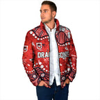 Personalized St. George Illawarra Dragons Padded Jacket Aboriginal Pattern with Graffiti Style Design