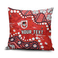 Personalized St. George Illawarra Dragons Pillow Cover Aboriginal Pattern with Graffiti Style Design