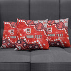 Personalized St. George Illawarra Dragons Pillow Cover Aboriginal Pattern with Graffiti Style Design