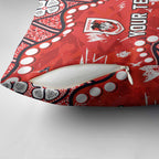 Personalized St. George Illawarra Dragons Pillow Cover Aboriginal Pattern with Graffiti Style Design