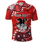 Personalized St. George Illawarra Dragons Polo Shirt Aboriginal Pattern with Graffiti Style Design