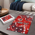 Personalized St. George Illawarra Dragons Puzzle Aboriginal Pattern with Graffiti Style Design