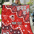 Personalized St. George Illawarra Dragons Quilt Aboriginal Pattern with Graffiti Style Design