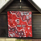 Personalized St. George Illawarra Dragons Quilt Aboriginal Pattern with Graffiti Style Design