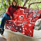 Personalized St. George Illawarra Dragons Quilt Aboriginal Pattern with Graffiti Style Design