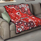 Personalized St. George Illawarra Dragons Quilt Aboriginal Pattern with Graffiti Style Design
