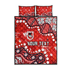 Personalized St. George Illawarra Dragons Quilt Bed Set Aboriginal Pattern with Graffiti Style Design