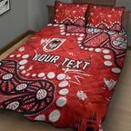 Personalized St. George Illawarra Dragons Quilt Bed Set Aboriginal Pattern with Graffiti Style Design