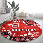 Personalized St. George Illawarra Dragons Round Carpet Aboriginal Pattern with Graffiti Style Design