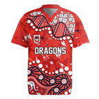 Personalized St. George Illawarra Dragons Rugby Jersey Aboriginal Pattern with Graffiti Style Design