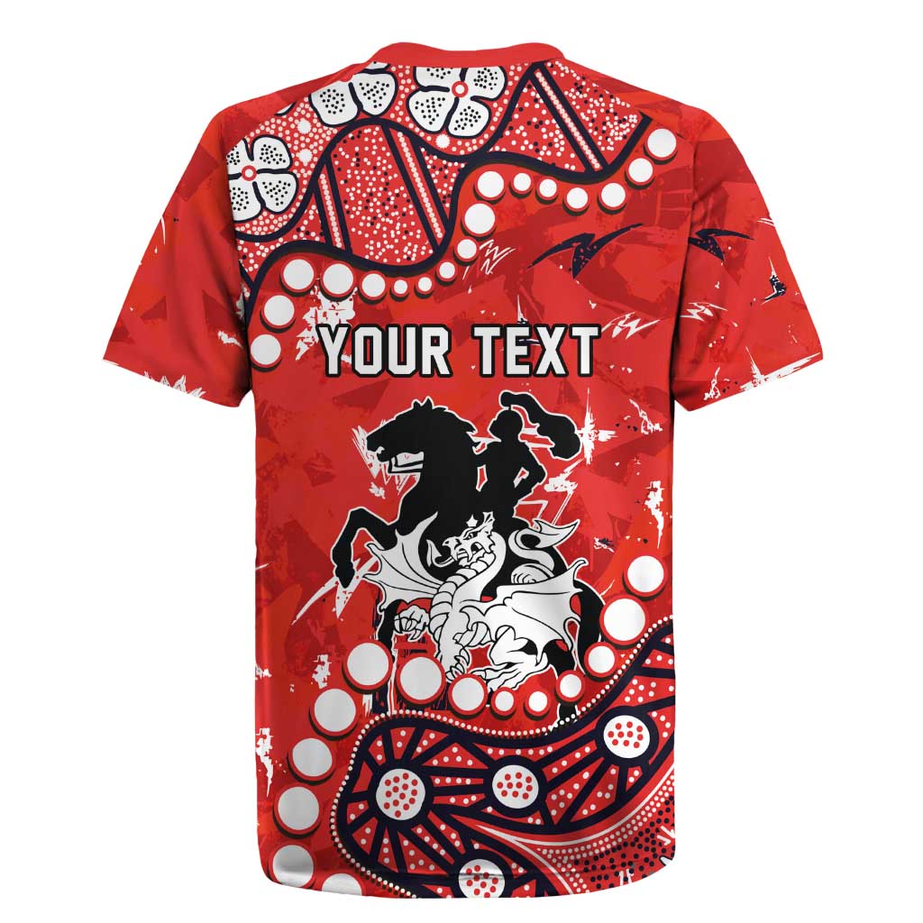 Personalized St. George Illawarra Dragons Rugby Jersey Aboriginal Pattern with Graffiti Style Design