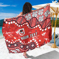 Personalized St. George Illawarra Dragons Sarong Aboriginal Pattern with Graffiti Style Design