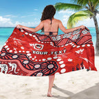 Personalized St. George Illawarra Dragons Sarong Aboriginal Pattern with Graffiti Style Design