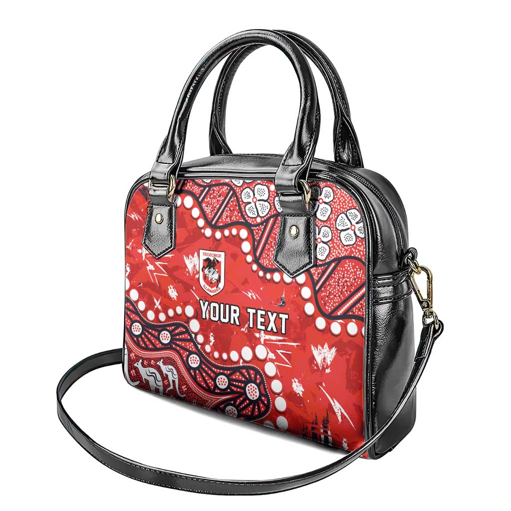 Personalized St. George Illawarra Dragons Shoulder Handbag Aboriginal Pattern with Graffiti Style Design