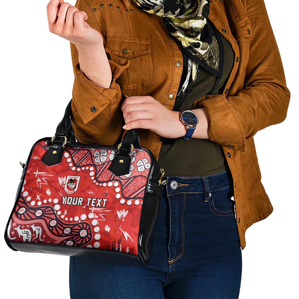 Personalized St. George Illawarra Dragons Shoulder Handbag Aboriginal Pattern with Graffiti Style Design