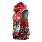 Personalized St. George Illawarra Dragons Sleeveless Hoodie Aboriginal Pattern with Graffiti Style Design