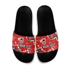 Personalized St. George Illawarra Dragons Slide Sandals Aboriginal Pattern with Graffiti Style Design