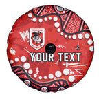Personalized St. George Illawarra Dragons Spare Tire Cover Aboriginal Pattern with Graffiti Style Design