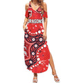 Personalized St. George Illawarra Dragons Summer Maxi Dress Aboriginal Pattern with Graffiti Style Design