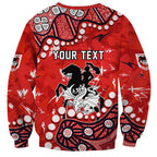 Personalized St. George Illawarra Dragons Sweatshirt Aboriginal Pattern with Graffiti Style Design