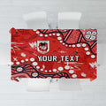 Personalized St. George Illawarra Dragons Tablecloth Aboriginal Pattern with Graffiti Style Design