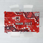 Personalized St. George Illawarra Dragons Tablecloth Aboriginal Pattern with Graffiti Style Design