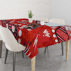 Personalized St. George Illawarra Dragons Tablecloth Aboriginal Pattern with Graffiti Style Design